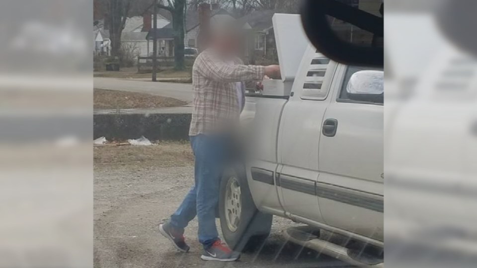 Woman Captures Pictures Of Louisville Gas Station Flasher On Cell Phone