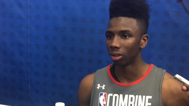 Hamidou Diallo's vertical jump quieted talk about why he did not compete in games at the NBA Draft combine.