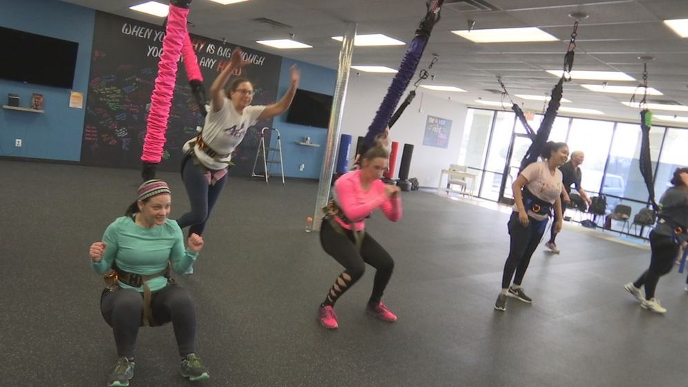 Bungee fitness class jumps into southern Indiana WDRB 41 Louisville News