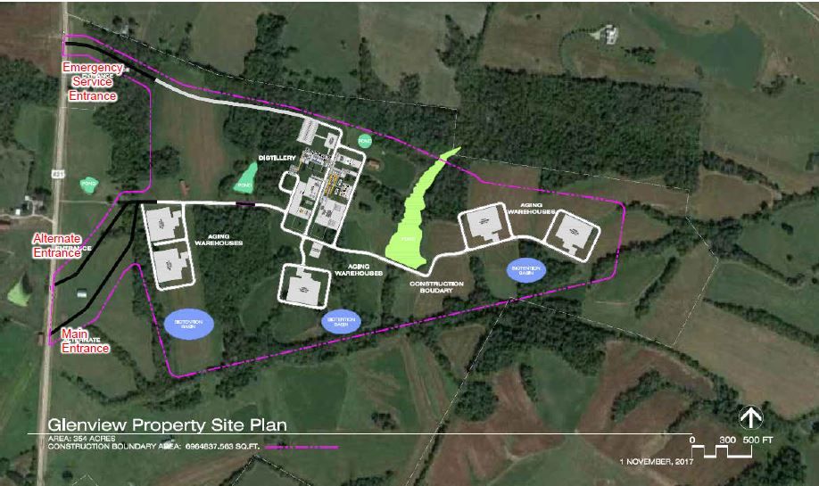 Site plan for Angel's Envy in Campbellsburg, Ky. Site plan for Angel's Envy in Campbellsburg, Ky.