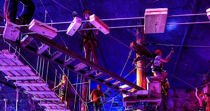 Ropes and challenges featured in underground course at Louisville MEGA