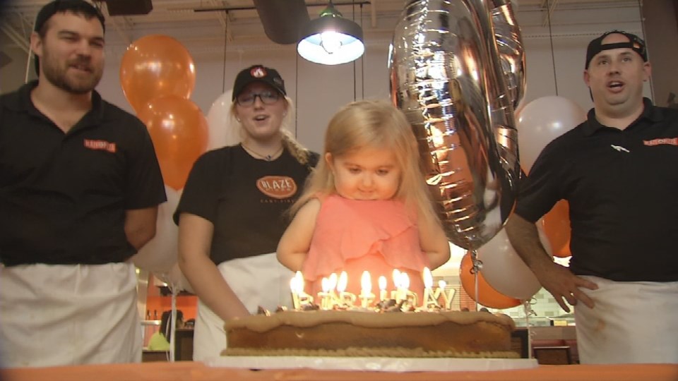 Louisville restaurant hosts 8th birthday for Audrey Nethery - WDRB 41 ...