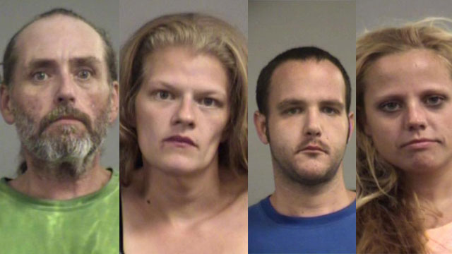 Louisville police arrest four after child allegedly found in car with ...